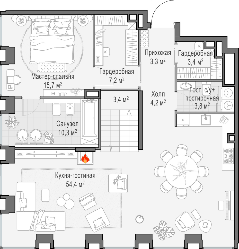 4 ккв 214,3 м²
