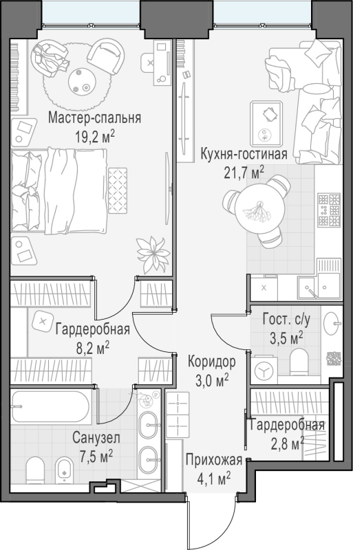 2 ккв (Евро) 70,5 м²