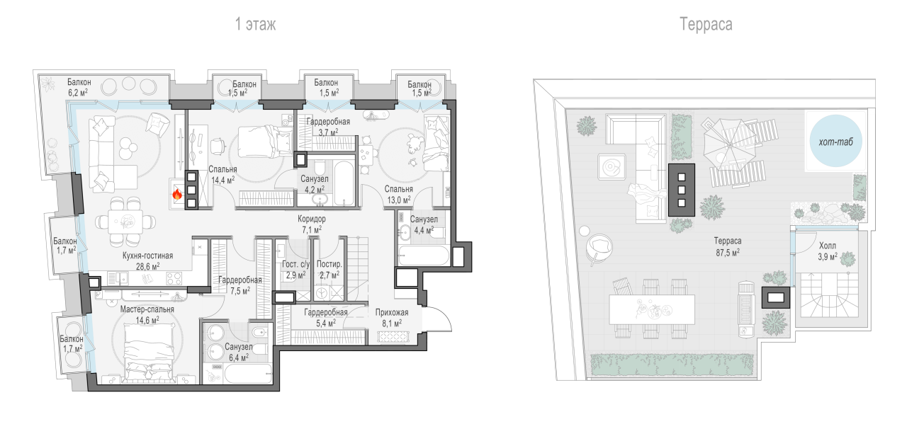 4 ккв (Евро) 130,6 м²