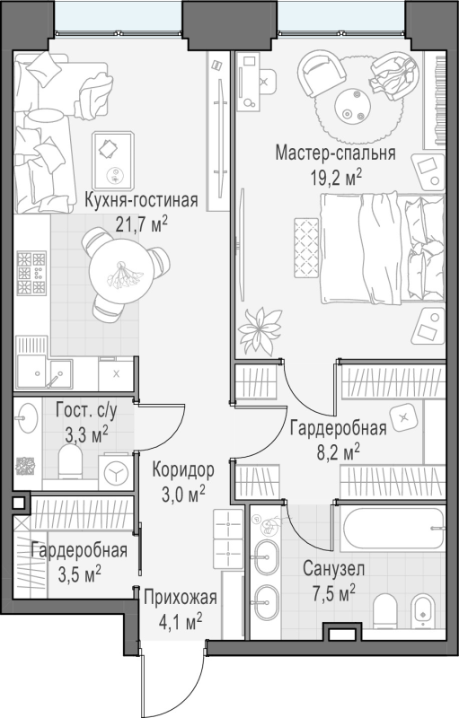 2 ккв (Евро) 70,7 м²