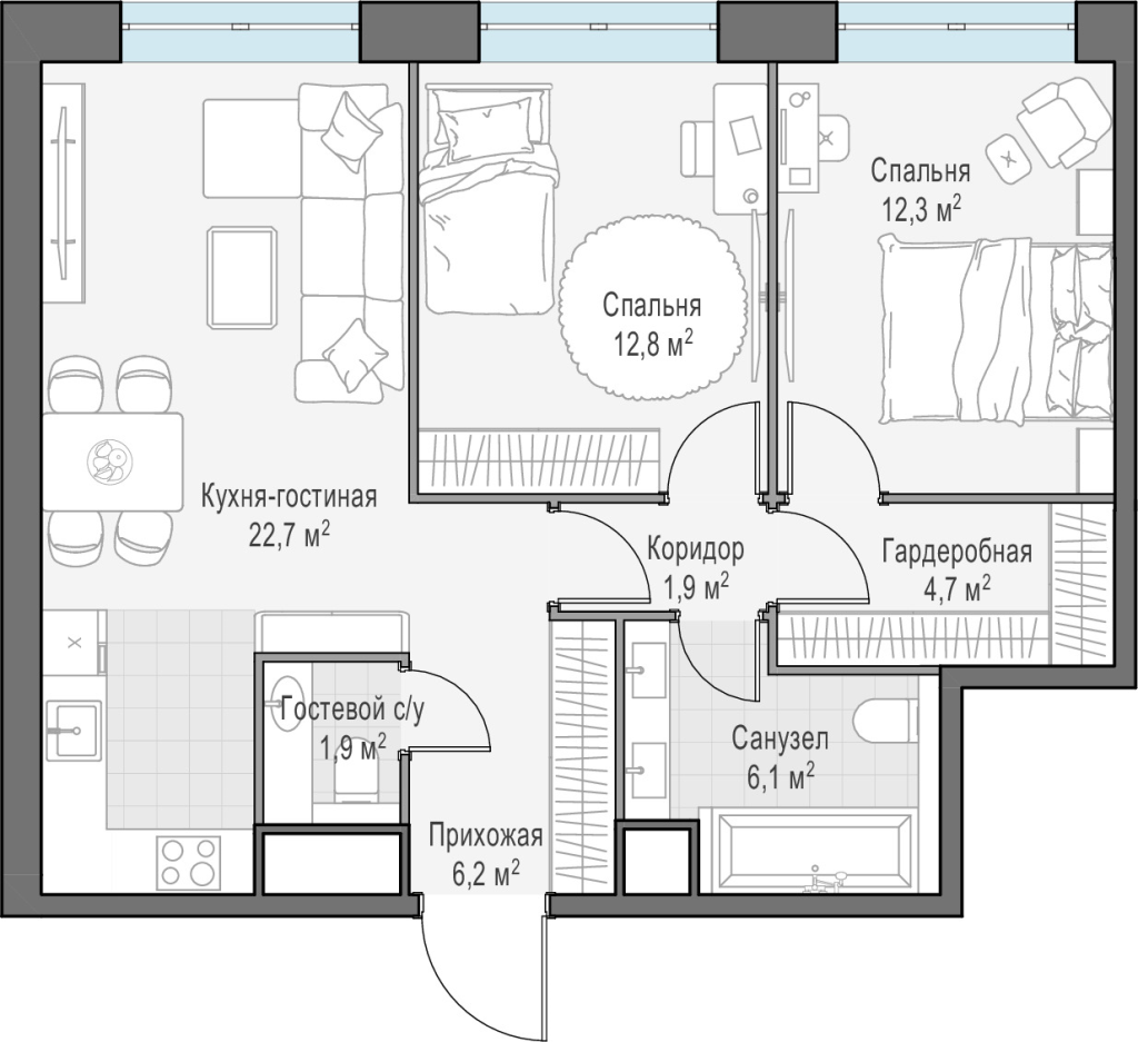 3 ккв (Евро) 68,5 м²