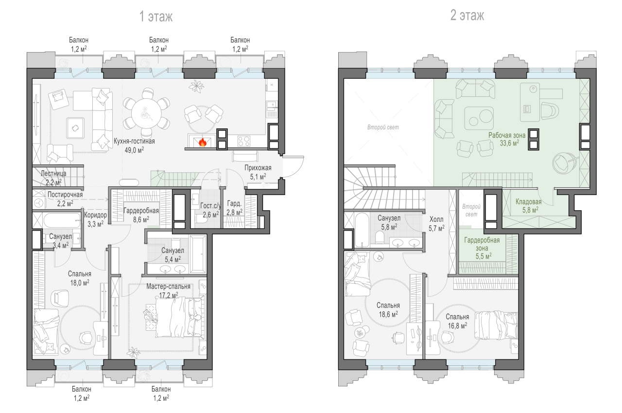 5 ккв (Евро) 169 м²