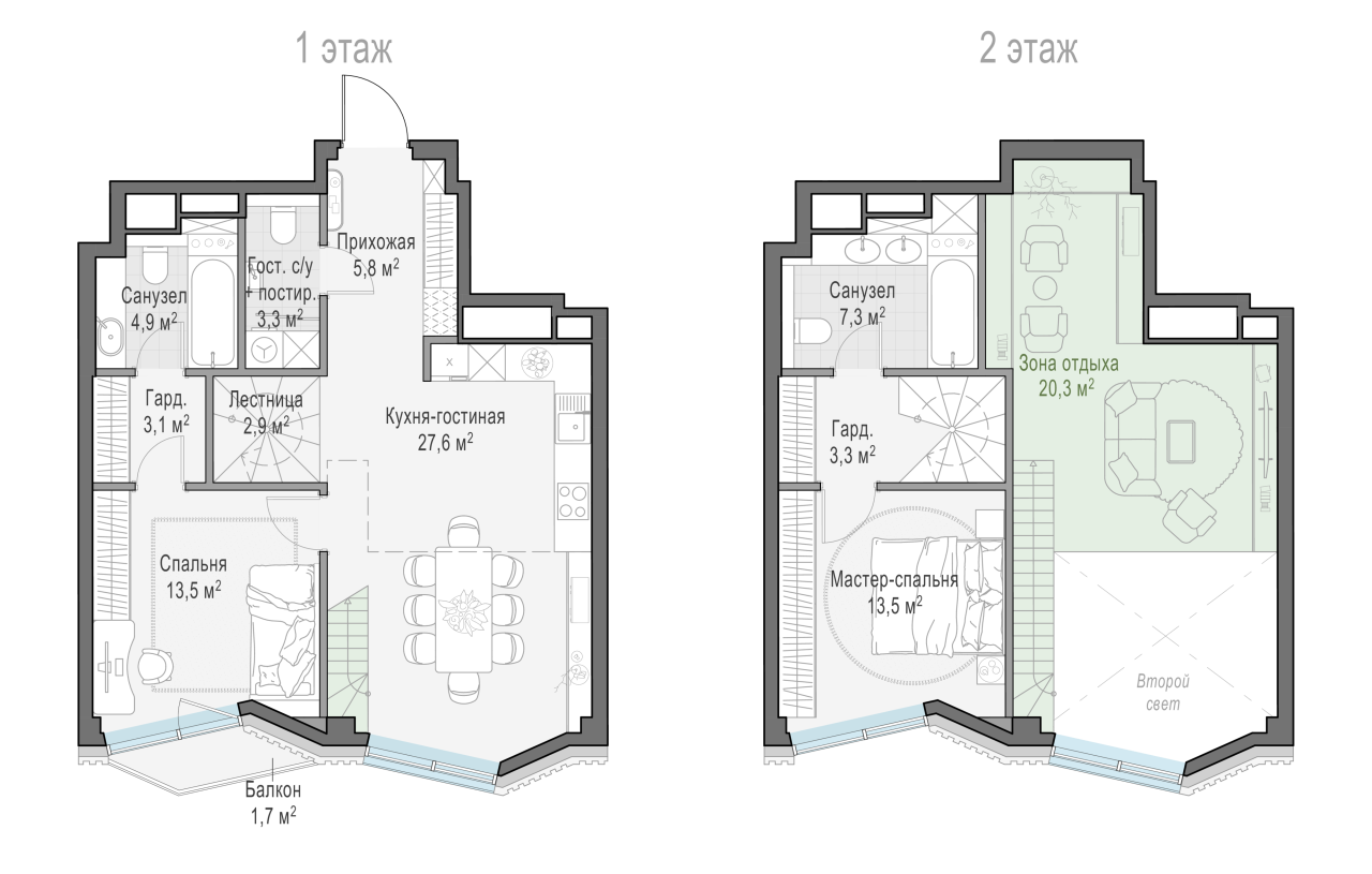 4 ккв (Евро) 84,8 м²