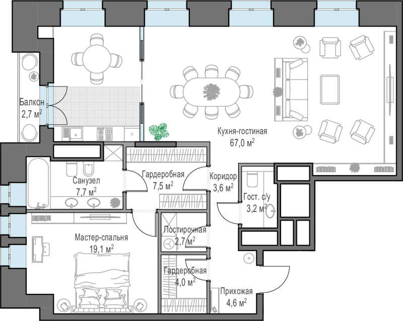 2 ккв (Евро) 120,3 м²
