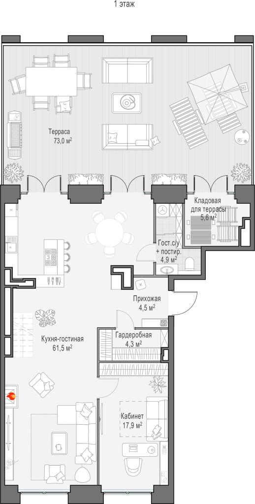 2 ккв (Евро) 222,4 м²