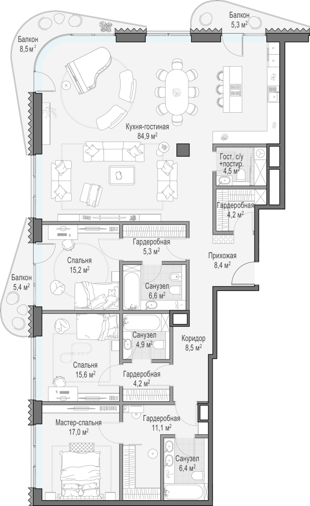 4 ккв (Евро) 207,7 м²