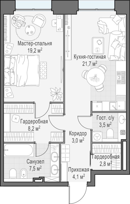 2 ккв (Евро) 70,5 м²