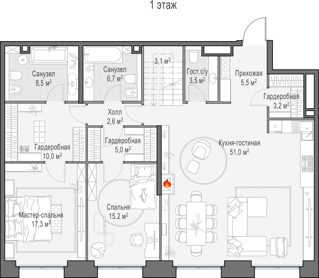 5 ккв 265,6 м²