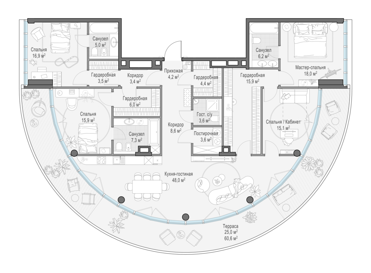 5 ккв (Евро) 193,9 м²