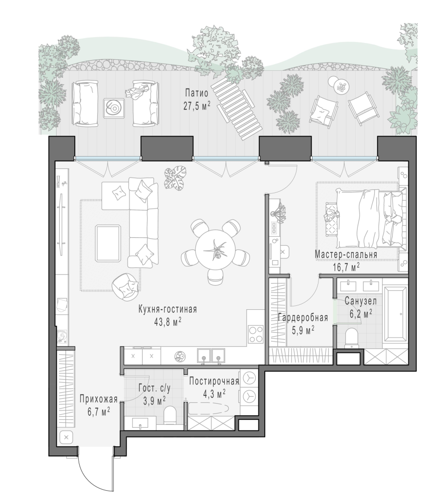 2 ккв (Евро) 88,7 м²