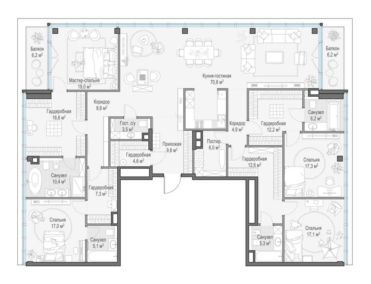 5 ккв (Евро) 259,7 м²