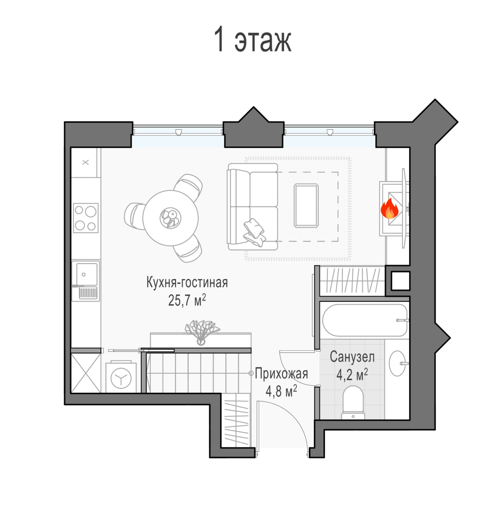 2 ккв (Евро) 51,8 м²