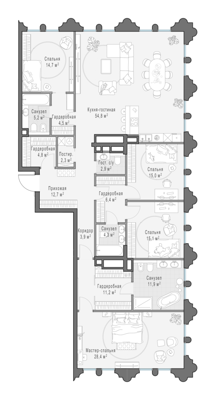 5 ккв (Евро) 200,2 м²