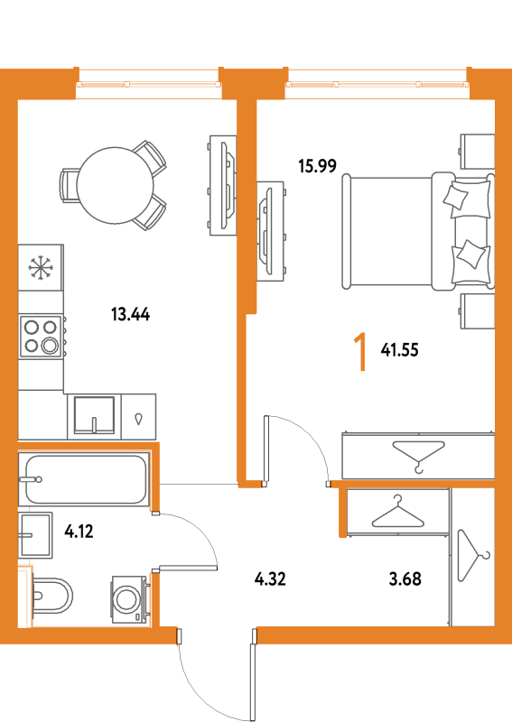 1 ккв 41,6 м²