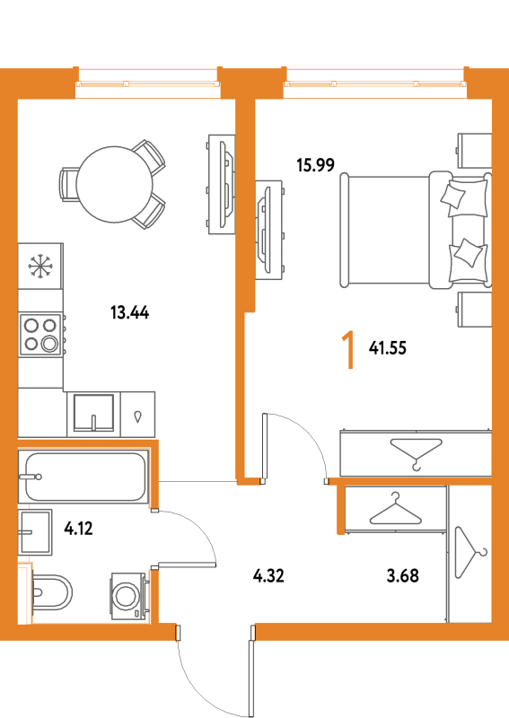 1 ккв 41,6 м²