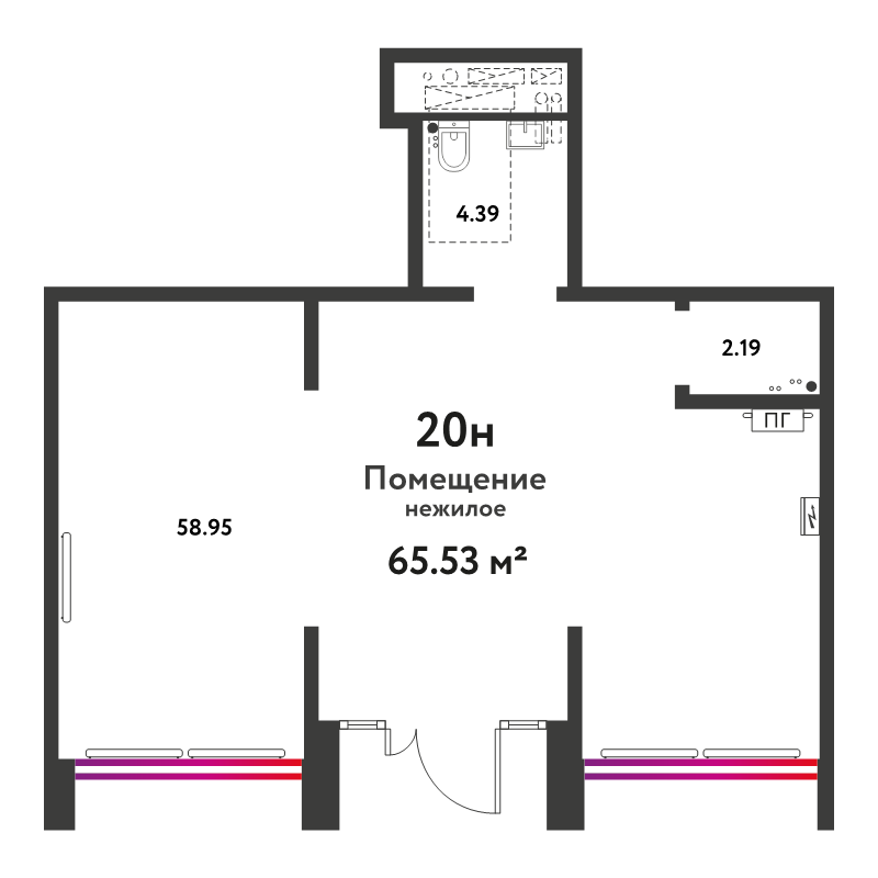 К. пом 65,5 м²