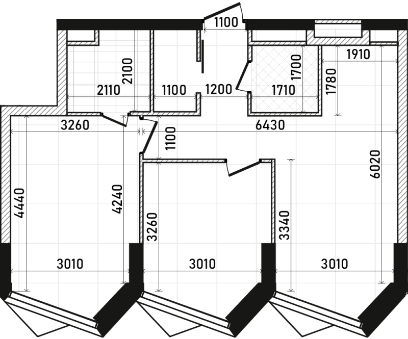 3 ккв (Евро) 60,1 м²