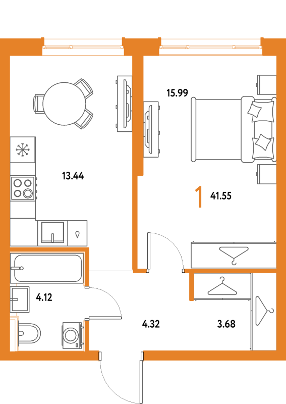 1 ккв 41,6 м²