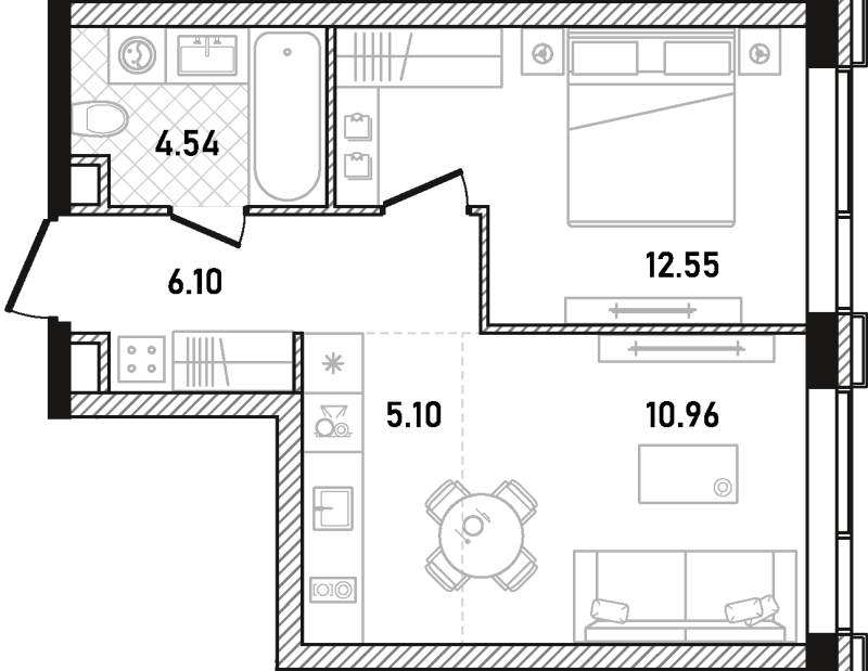2 ккв (Евро) 39,3 м²