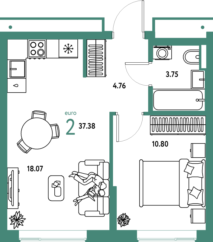 2 ккв (Евро)