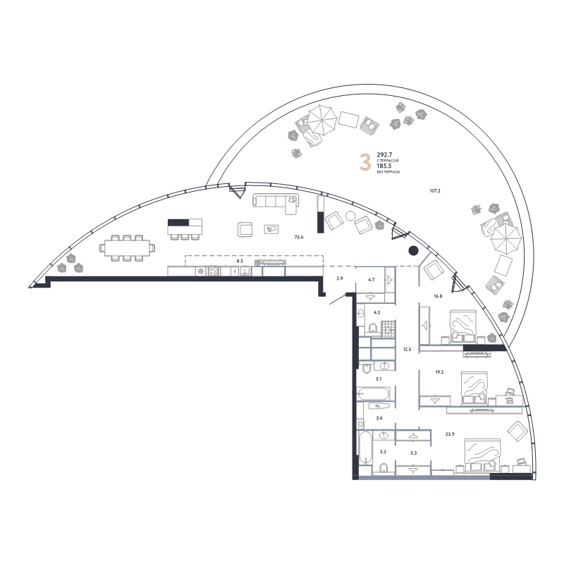 4 ккв (Евро) 292,7 м²