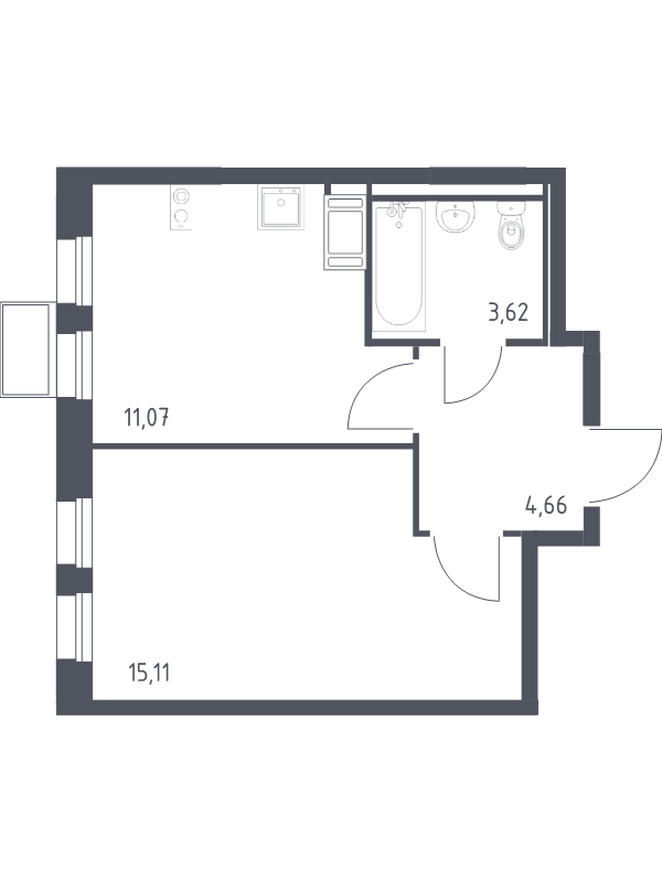 1 ккв 33,9 м²
