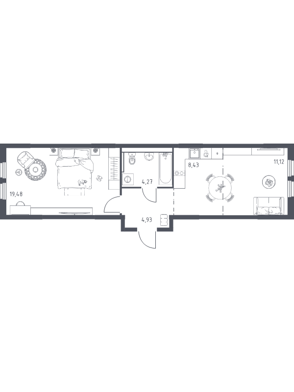 2 ккв (Евро) 48,2 м²
