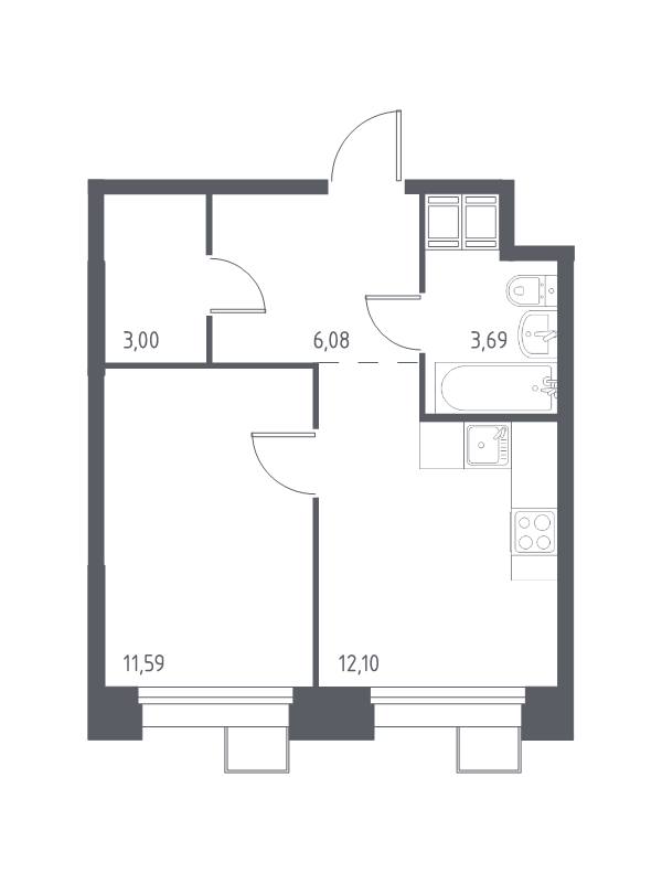 1 ккв 36,2 м²