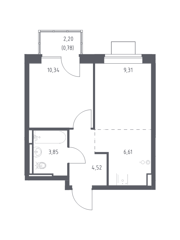 2 ккв (Евро) 35,4 м²