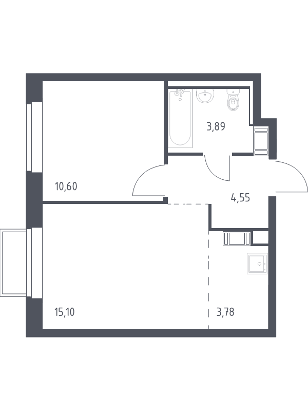 2 ккв (Евро) 37,6 м²