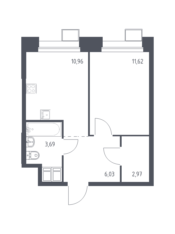 1 ккв 35,2 м²