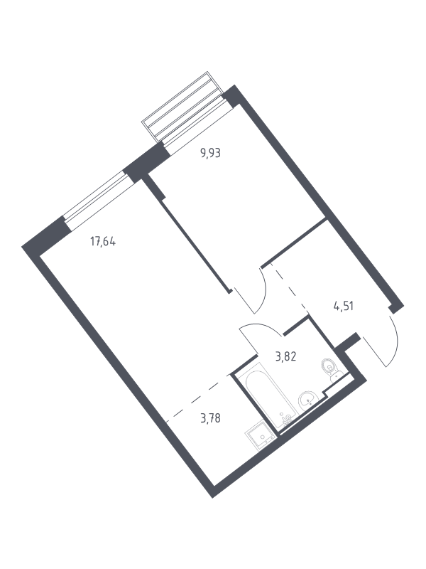 2 ккв (Евро) 39 м²