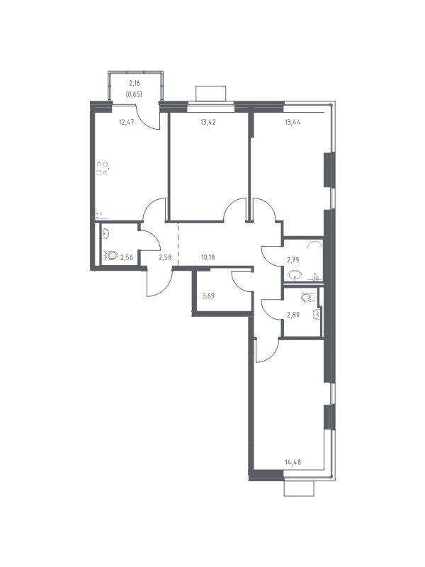 3 ккв 79,2 м²