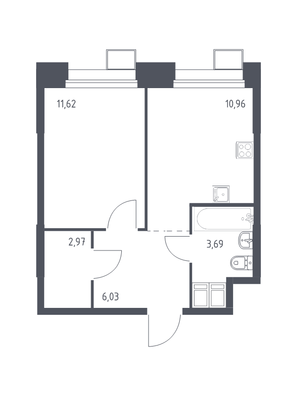 1 ккв 35,2 м²