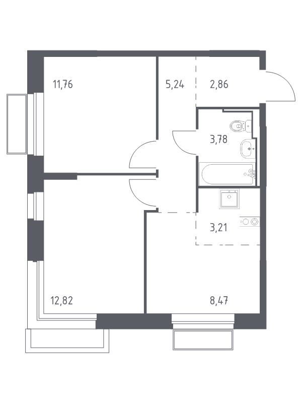 2 ккв 48,1 м²