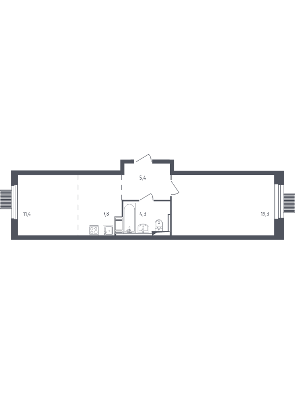2 ккв (Евро) 47,4 м²