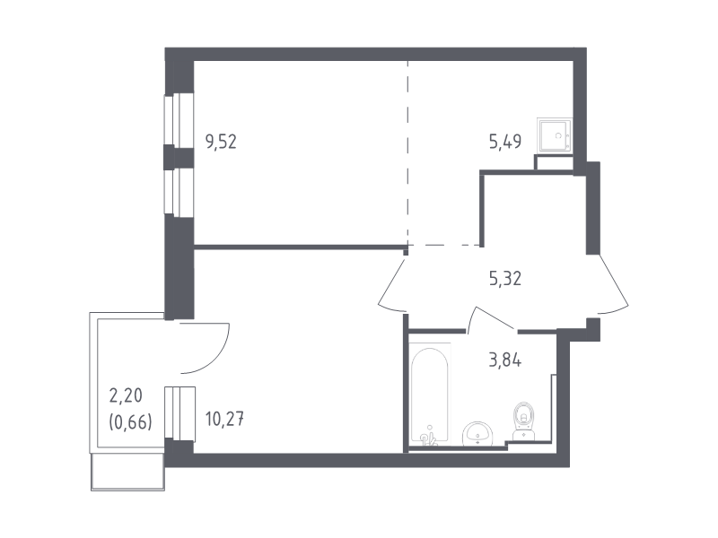 2 ккв (Евро) 35,1 м²