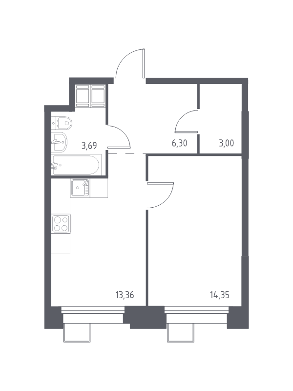 1 ккв 40,4 м²
