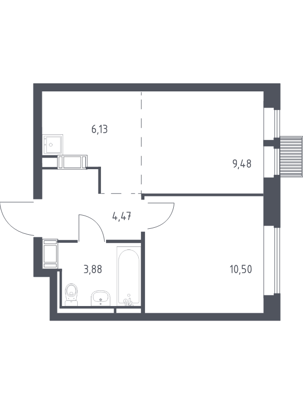 2 ккв (Евро) 34,5 м²