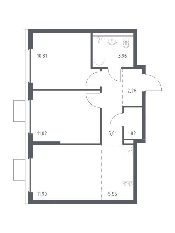 3 ккв (Евро) 52,3 м²