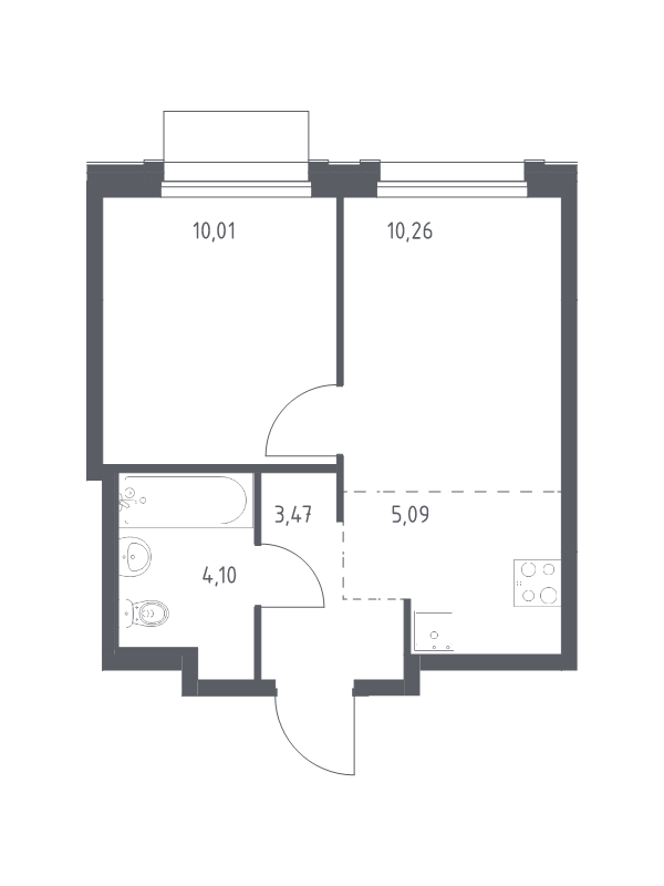 2 ккв (Евро) 32,9 м²