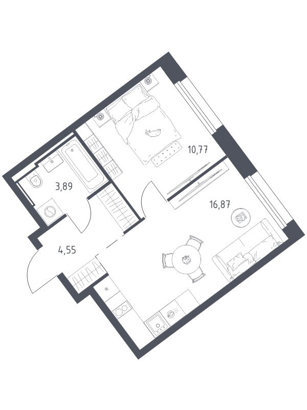 2 ккв (Евро) 36,1 м²