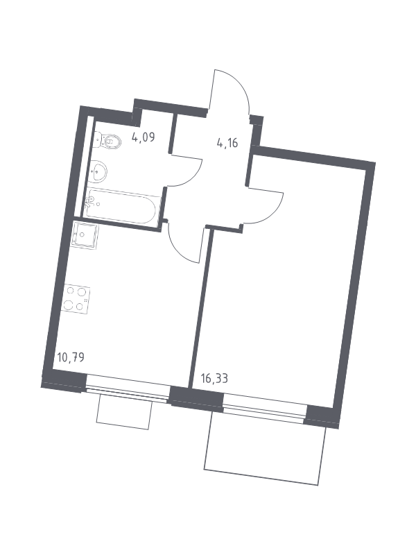 1 ккв 35,4 м²
