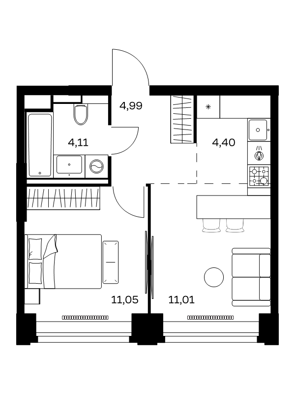 2 ккв (Евро) 35,6 м²