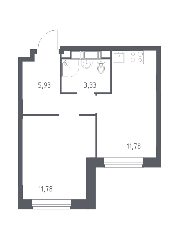 1 ккв 33,1 м²