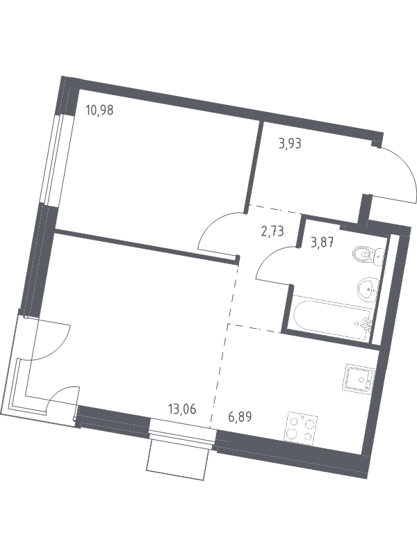 2 ккв (Евро) 41,5 м²