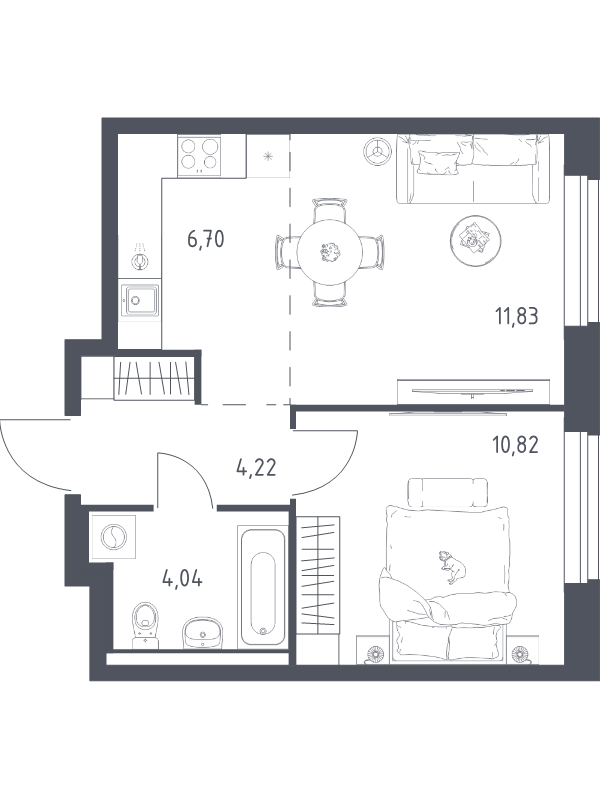2 ккв (Евро) 37,6 м²