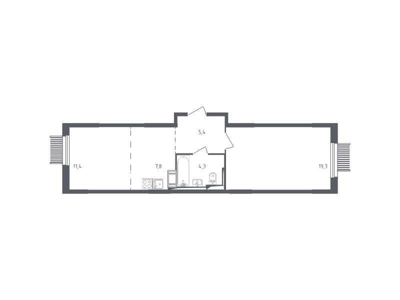 2 ккв (Евро) 47,3 м²