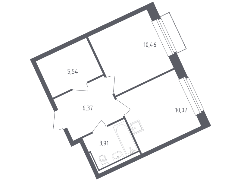 1 ккв 35,8 м²