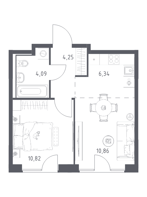 2 ккв (Евро) 36,4 м²